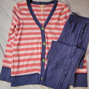 Matilda Jane two piece set, EUC, pink and blue, size 12